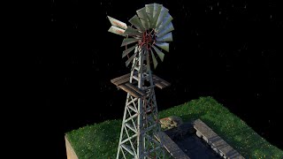 Animation of diorama with a windmill (Blender)