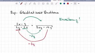 8  Klasse - Zähler bestimmen -  Erweitern von Bruchtermen