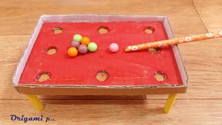 Learn to make Mini Snooker Game from Cardboard | DIY Build a Pool Table # small pool table