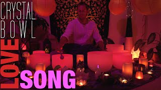Crystal Singing Bowls for Love Sound Bath (No Talking) | Heart Healing Meditation | Sleep | Study