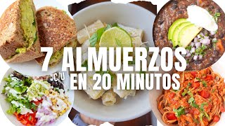 Una Semana de Almuerzos en 20 minutos para días Ocupados | Saludable