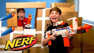 Nerf War Box Fort - Kids Battle Royale Action Movie | Gorgeous Movies