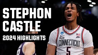 Stephon Castle 2024 NCAA tournament highlights