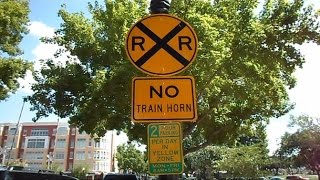 CSX \u0026 Amtrak Trains Blow No Horn Through Quiet Zones