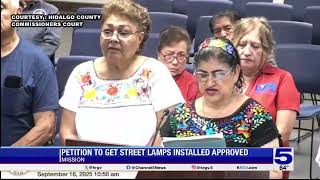 Mission resident successfully petitions to get streetlights in her colonia