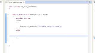 Java Programming Tutorial-18- If Else Statement Program