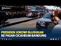 Presiden Jokowi hingga Ridwan Kamil Blusukan Bareng ke Pasar Cicaheum Bandung, Beri PKL Bansos