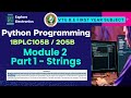 Module 2: Strings in python 🎓 VTU 1st sem Python Programming