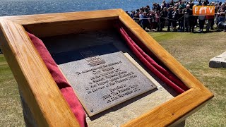 HRH Princess Anne Unveils Plaque for Stanley's City Status