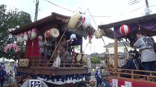 藤橋杣保葛神社例大祭(本宮)藤若囃子連と新町囃子連と谷野囃子連競り合い(2)   2023