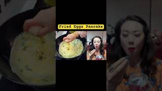 Jenny likes China street food: Fried eggs pancake! Jenny eating show Mukbang! Chinese Asian snacks!