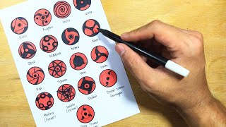 Drawing Sharingan Eyes || Mangekyo - Itachi #Short