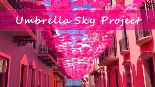 Fortaleza Street | The Floating Umbrella Street in Old San Juan known as the Umbrella Sky Project