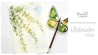 Watercolor floral painting - foliage painting for beginners