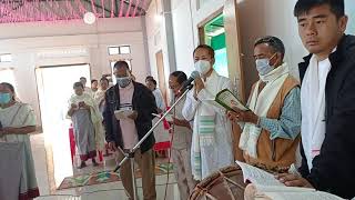 LANGTHABAL KHOUPUM KABUI VILLAGE TRC KALUMKAI FIRST PRAYER DAY PROGRAM AFTER INAUGURATION.