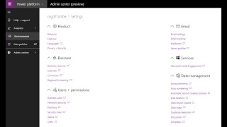 PowerApps Admin Center Preview Overview