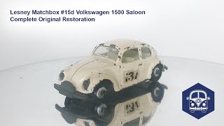 Matchbox Lesney #15d Volkswagen 1500 Saloon Car Original Restoration