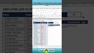 Excel FILTER Function with Dropdown List. #excelformulas #dropdownlist #excel #exceltips