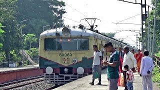 UP Sealdah -Gede Local | Jessop Made 9 Coaches EMU arriving \u0026 departing Shantinagar Halt