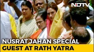 Nusrat Jahan, With Mamata Banerjee At Rath Yatra, Sends A Message