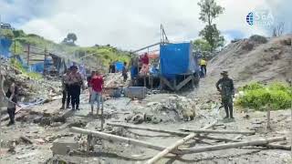 Joint Forces Raid Illegal Gold Mine In Buru Island