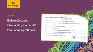 Promega and Arctoris webinar clip with Hicham Zegzouti introducting the Lumit Immunoassay Platform