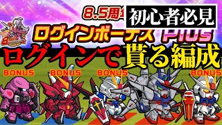 【ガンダムウォーズ】ログインボーナスで貰える編成を使ってみた