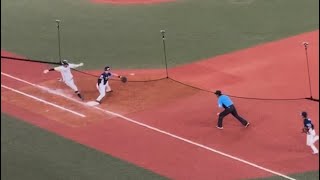 オリックス 安達了一 現役最終打席 ショートへの内野安打 (2024/09/24)