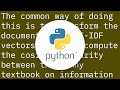 How to compute the similarity between two text documents?