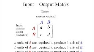 Mathematical Economics: The Leontif Input - Output Model Explained