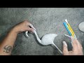 how to make a flamingo using paper clay flamingo craft ideas diy flamingo sculpture