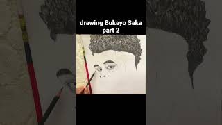 Drawing Bukayo Saka part 2 #art #drawing #england #football #arsenal #saka #starboy