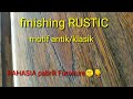 Finishing Rustic kayu jati motif antik/klasik/#plitur (tutorial)rahasia skill PRO/#trending