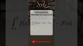 What is The Fundamental Theorem of Calculus  #shorts