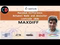 Maximum Difference Between Node and Ancestor | Leetcode 1026 | Live coding session 🔥🔥🔥 | O(n)