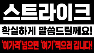 스트라이크 코인] 확실하게 말씀드릴께요! '이가격' 넘으면 '여기'찍으러 갑니다! 코인닥터의 코인분석!