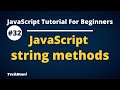 string methods in javaScript | javaScript string methods tutorial (Hindi)