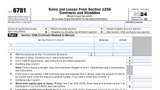 IRS Form 6781 Walkthrough (Gains and Losses From Section 1256 Contracts and Straddles)