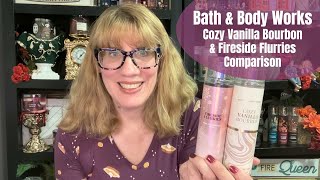 Bath \u0026 Body Works Cozy Vanilla Bourbon \u0026 Fireside Flurries Comparison