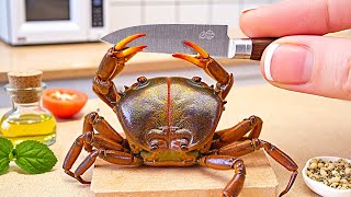 BEST EVER  Seafood Recipe 🔥 Spicy Miniature Masala Curry Crab Recipe | ASMR Miniverse Cooking