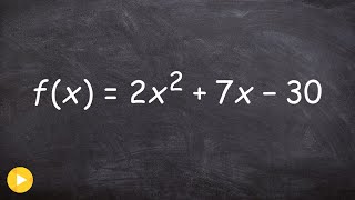 How to factor an equation to find the x intercepts of the given equation, then solve