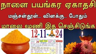 நாளை பயங்கர ஏகாதசி ! மஞ்சள்தூள்... விளக்கு... போதும் ! மாலை 6மணி இத செஞ்சிடுங்க !தமிழ் அறிவோம்