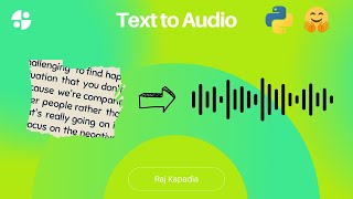 Learn To Turn Text Into Audio With Python Hugging Face And Gradio!