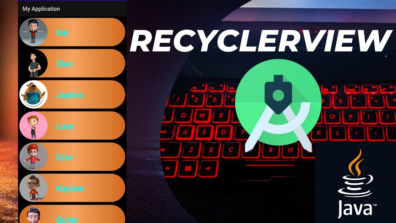 Java | Recyclerview In Android Studio | Recyclerview Android Studio ...