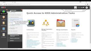 Admin Management: Set Security Grading using KRIS Record and Document Management System