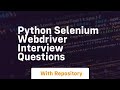 python selenium webdriver interview questions