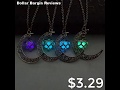 🎃10 Awesome $ Dollar Bargain Glowing Pendant Necklaces  for Halloween Fancy Dress Parties Review👻