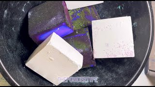 THEPOWDERTYPE|| Bright Purple DYED GYM CHALK|| Oddly Satisfying|| ASMR