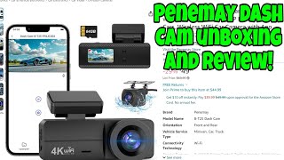 Unboxing and Review | Penemay Dash Cam WiFi FHD 1080P Car Camera, Front Dash Camera for Cars