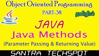 #38 | Methods in Java Tamil | Parameter Passing | Returning value From Method